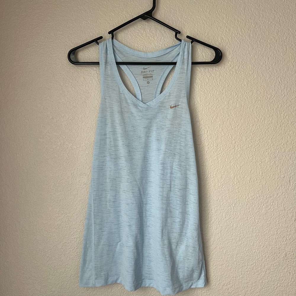 Nike Dri-Fit Baby Blue Burnout Tank, M